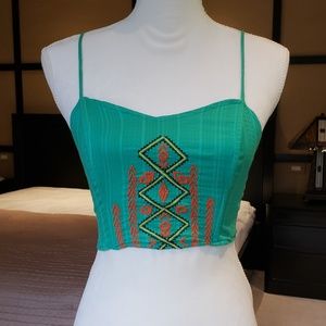 Tribal Print Crop Top